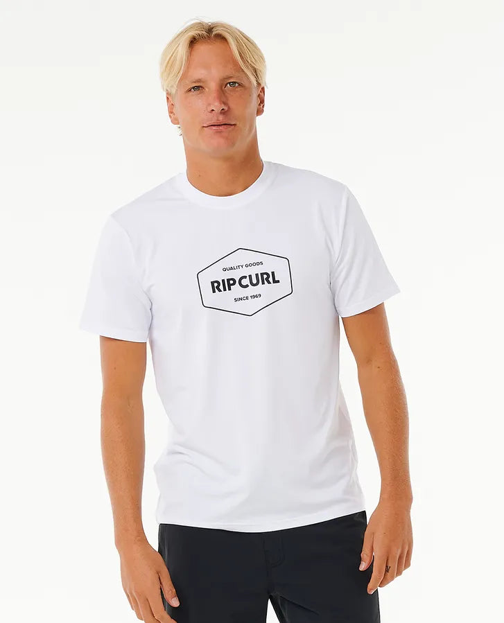 T Shirt anti UV Ripcurl Stapler UPF White BOARDROOMSTORE