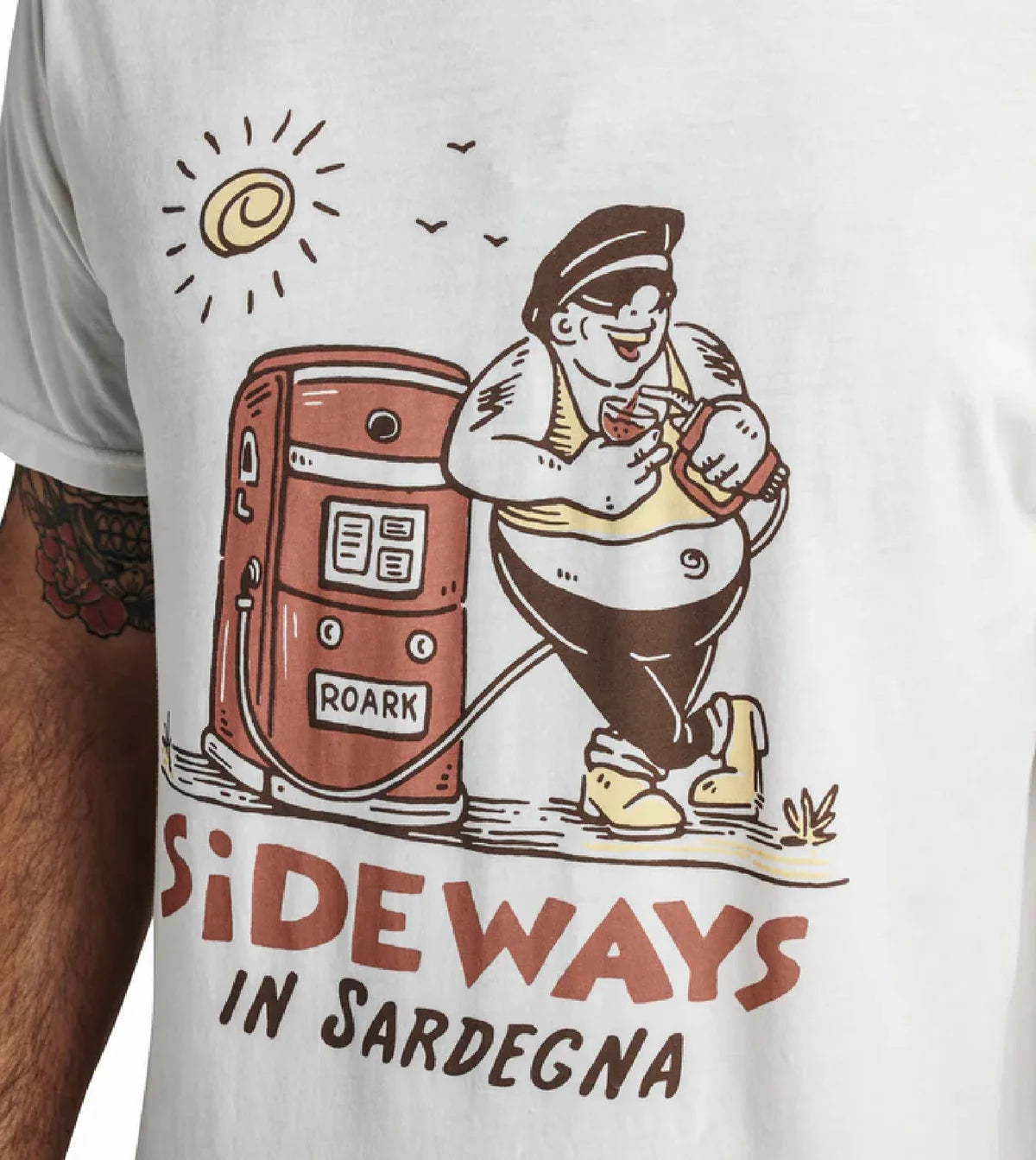 T-SHIRT ROARK SIDEWAY IN SARDEGNA OFF WHITE