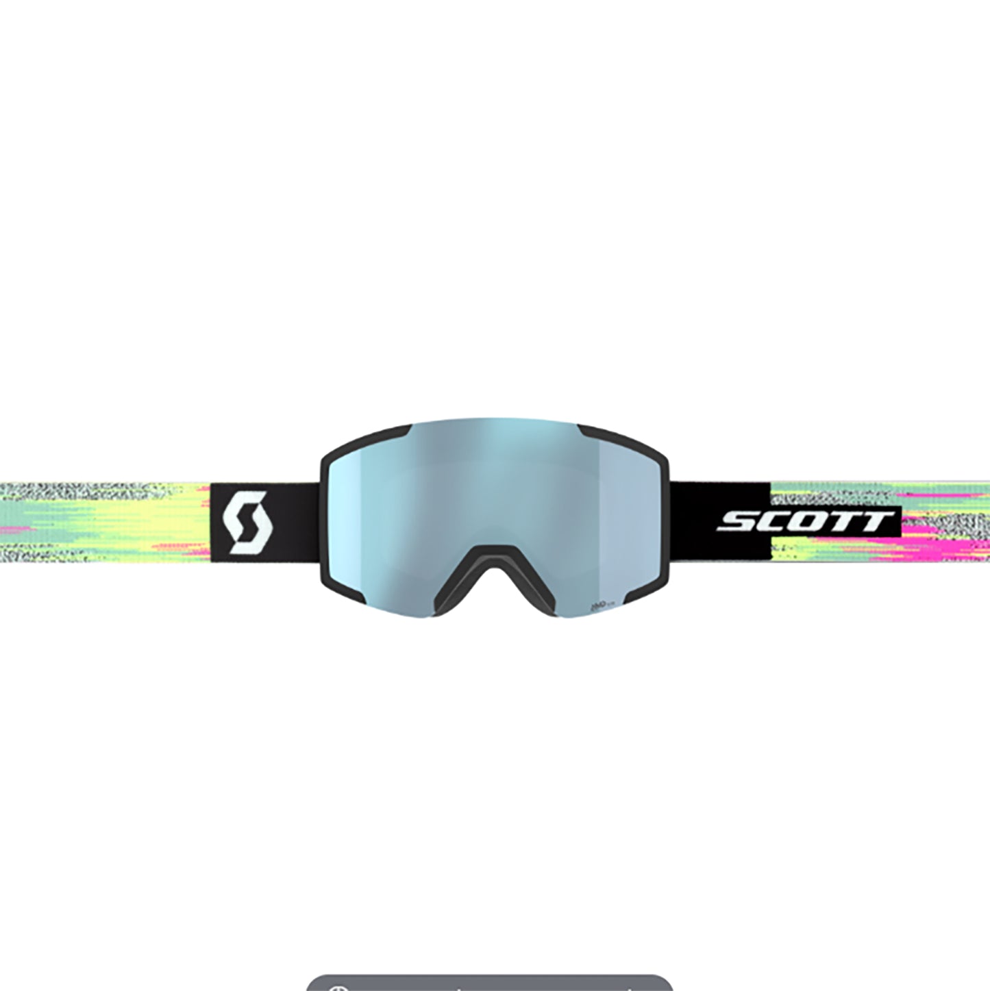 Maschera SCOTT - Shield + Lente Extra S1 - black/neon yellow / AMP ice chrome