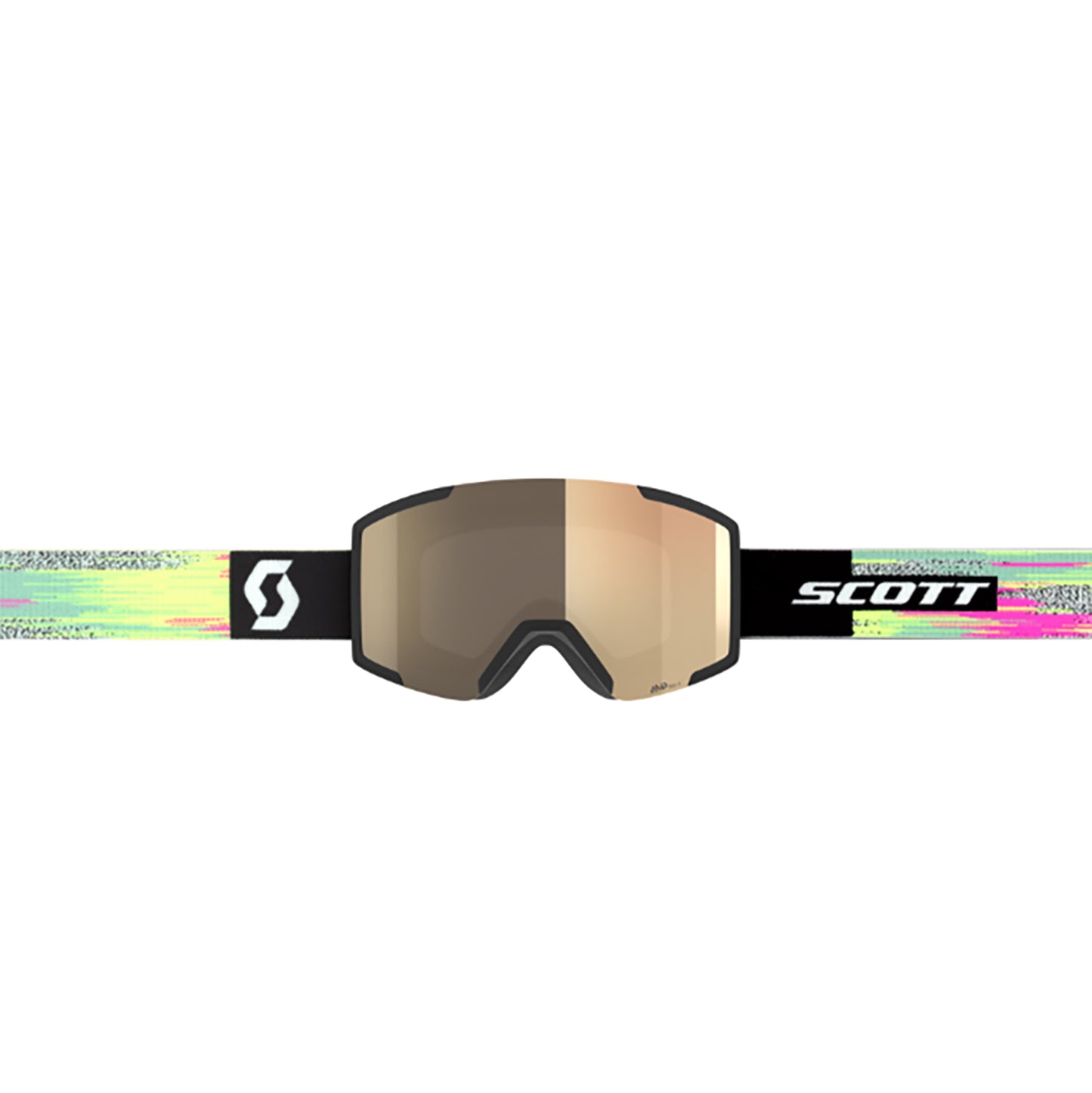 Maschera SCOTT - Shield AMP LS bronze chrome S1-3 / black/neon yellow