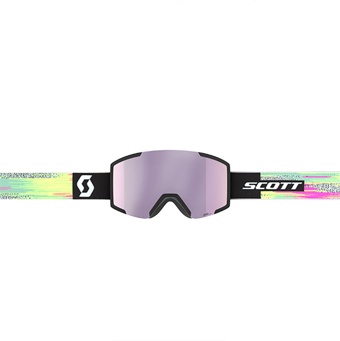 Maschera SCOTT - Shield AMP AMP lavender chrome S3 / black/neon yellow