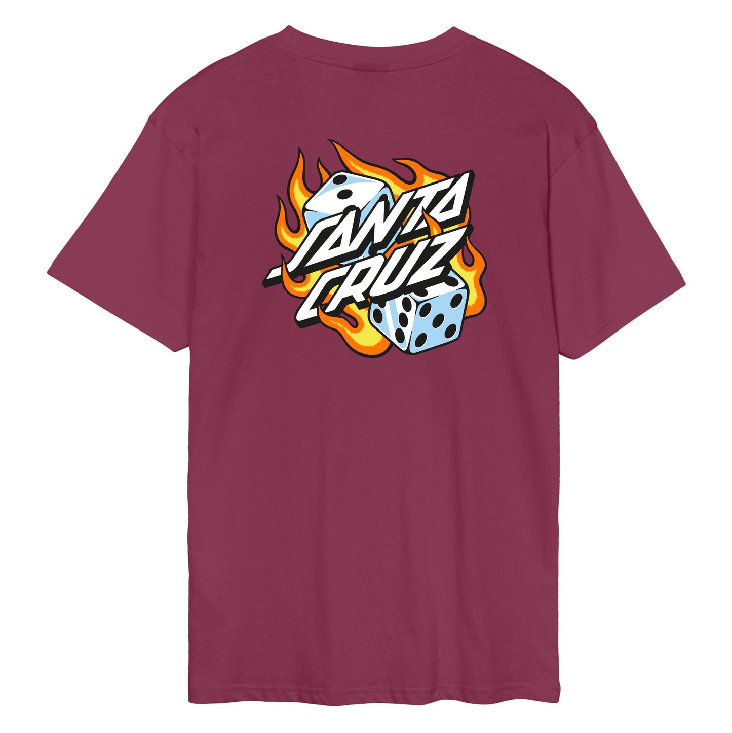 T-Shirt SANTACRUZ - Flaming Dice Dot