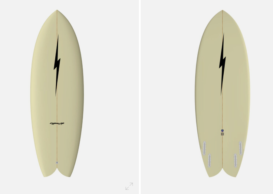Surfboard LIGHTING BOLT - Matte Shortboard