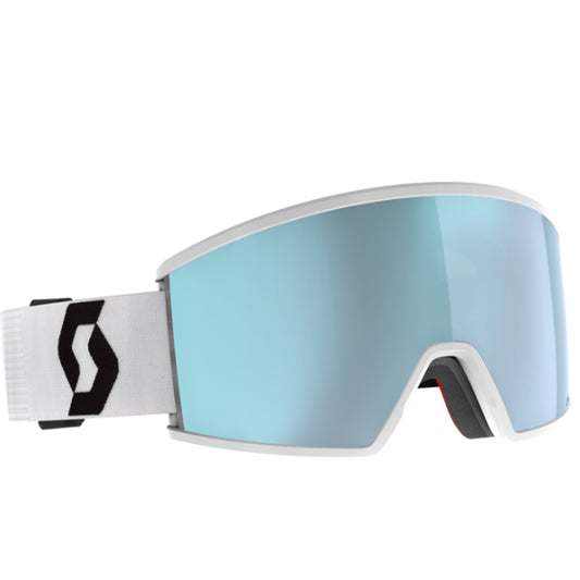 Maschera SCOTT - Ambit mineral white/black / AMP ice chrome S2