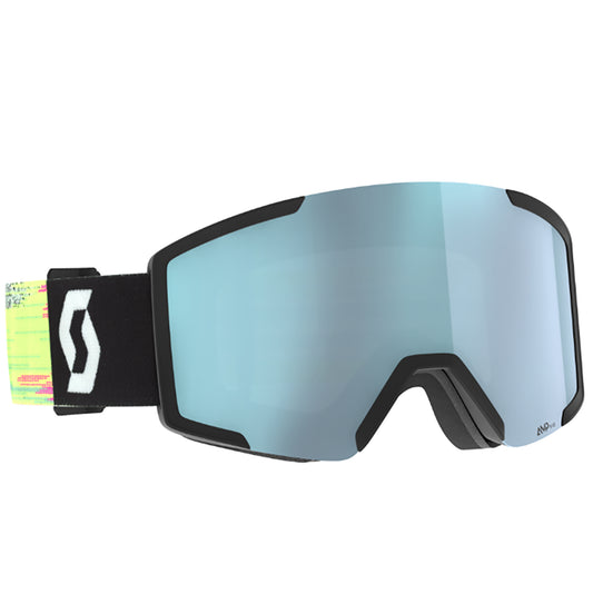 Maschera SCOTT - Shield + Lente Extra S1 -  black/neon yellow / AMP ice chrome