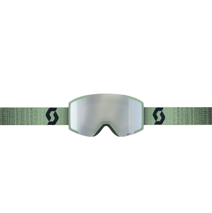 Maschera SCOTT - Shield AMP white chrome S2 / soft green/black