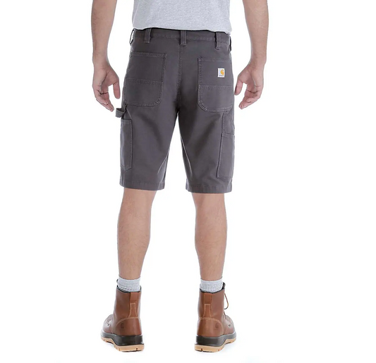 RUGGED FLEX™ RELAXED FIT CANVAS UTILITY WORK SHORT - SHADOW