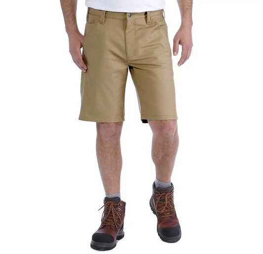 RUGGED PROFESSIONAL™ SERIES RUGGED FLEX™ RELAXED FIT CANVAS WORK SHORT - DARK KHAKI